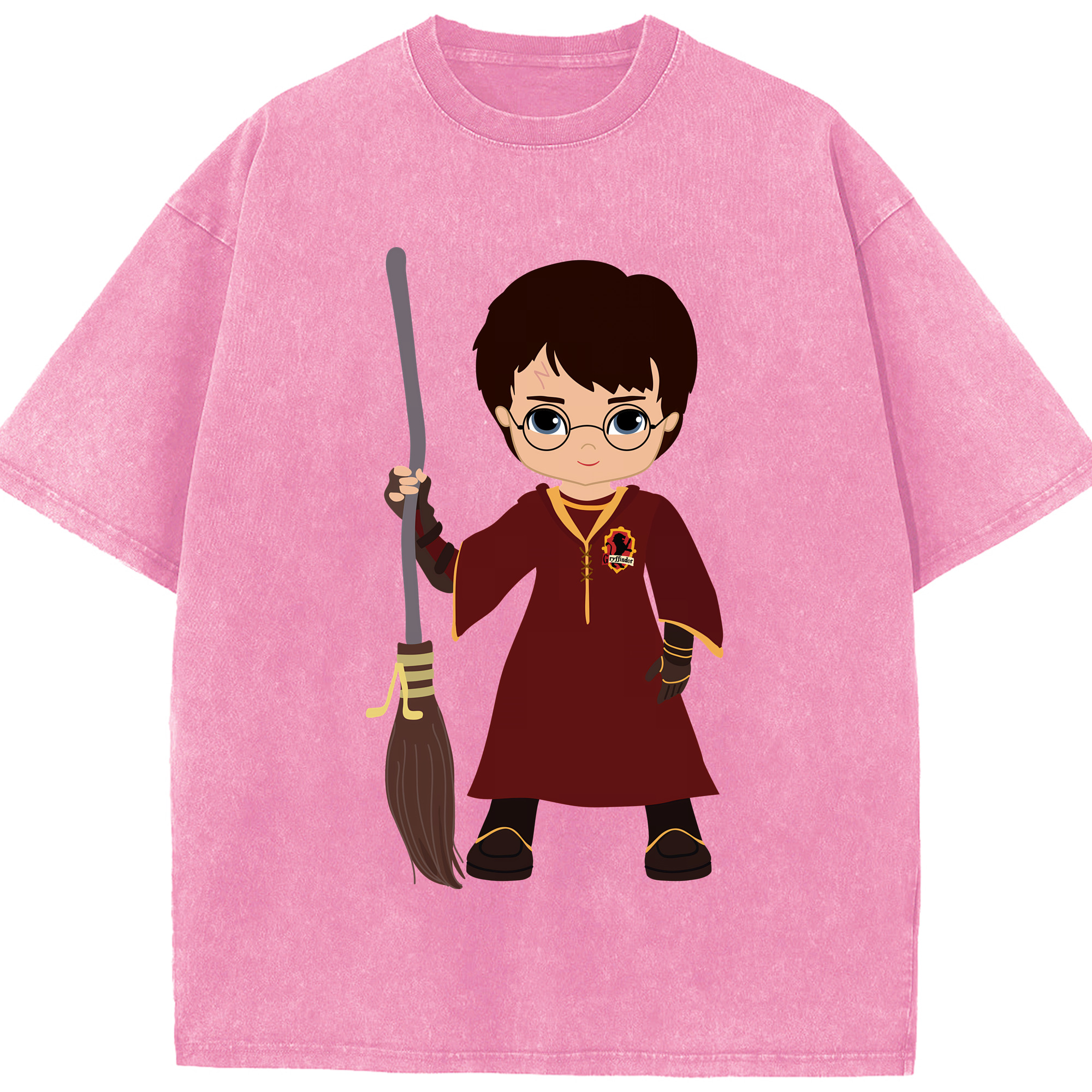 （画像用） Harry Potter ハリー・ポッターシリーズ 綿100% ヴィンテージ風 半袖Tシャツ（フロントプリント）